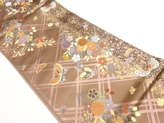 JAPANESE FUKURO OBI / WOVEN FLOWERS